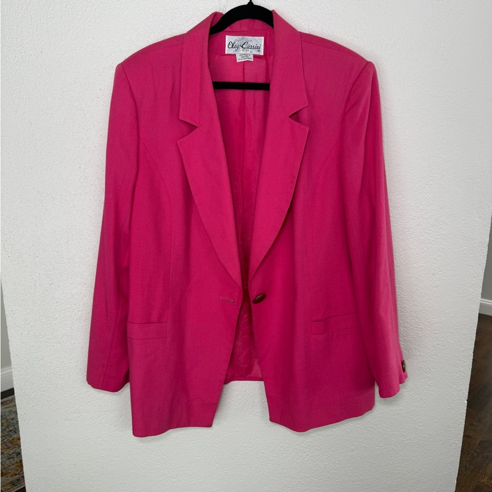 Oleg Cassini Bold Fuchsia Blazer